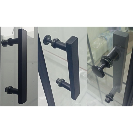 Душевое ограждение Parly 90х90 см ZPE911BE, чёрный/прозрачное фото 6