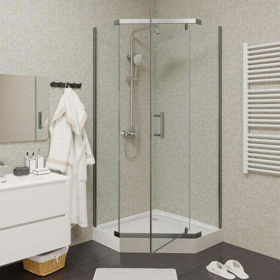 Душевое ограждение Parly 90х90 см ZPE911TE, хром/прозрачное фото 2
