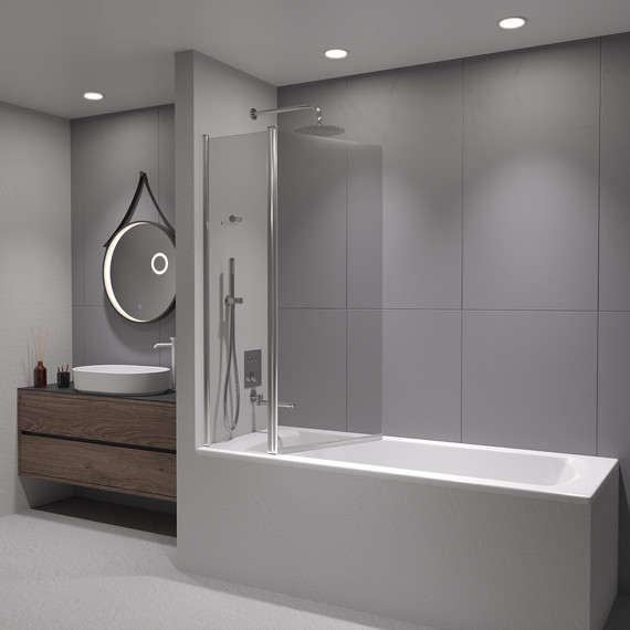 Шторка для ванны RGW SC-11 100 см 03111110-11, хром/прозрачное фото 4