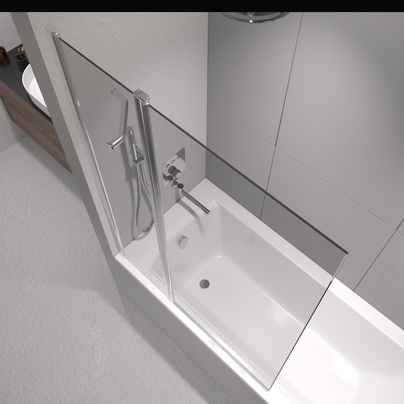 Шторка для ванны RGW SC-11 100 см 03111110-11, хром/прозрачное фото 5