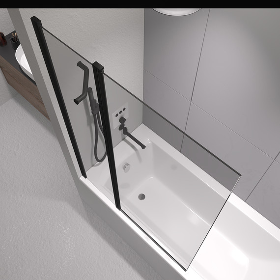 Шторка для ванны RGW SC-11B 100 см 03111110-14, чёрный/прозрачное фото 5