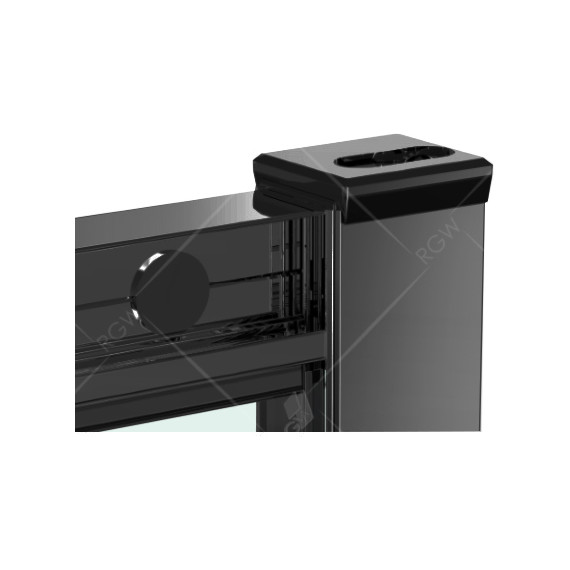 Душевое ограждение RGW CL-54B 90х90 см 32095499-14, черный/прозрачное фото 4