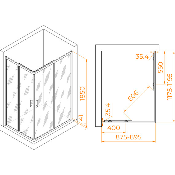 Душевое ограждение RGW PA-146 90х120 см 020814692-11, хром/прозрачное фото 6