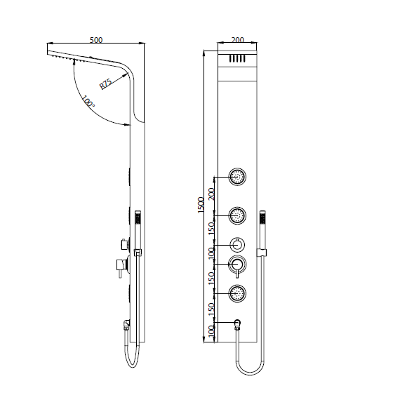 Гидромассажная панель RGW SP-04 21140104-04, черный - 7 Гидромассажная панель RGW SP-04 21140104-04, черный фото 7