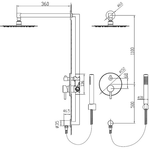 Душевая система для ванны RGW SP-51 21140851-01 фото 8
