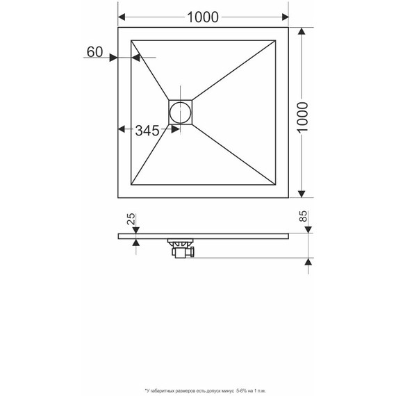 Каменный поддон RGW ST-0100W 100х100 см 16152010-01 - 14 Каменный поддон RGW ST-0100W 100х100 см 16152010-01 фото 14