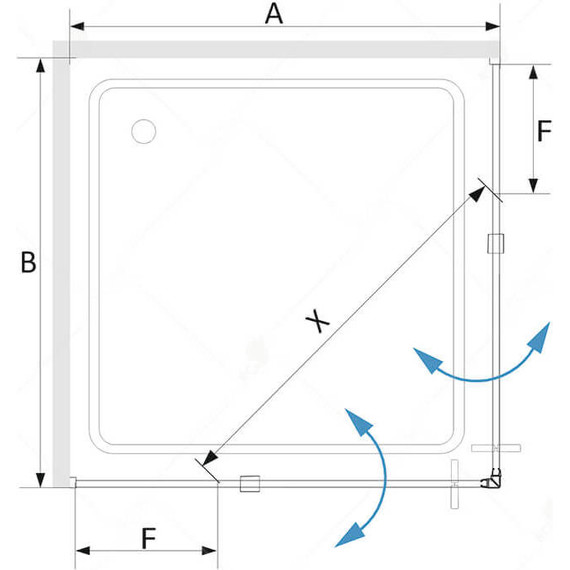 Душевое ограждение RGW SV-33B 80х80 см 06323388-14, черный/прозрачное фото 4