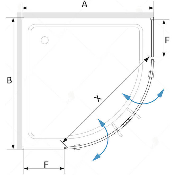 Душевое ограждение RGW SV-53 90х90 см 06325399-11, хром/прозрачное фото 3