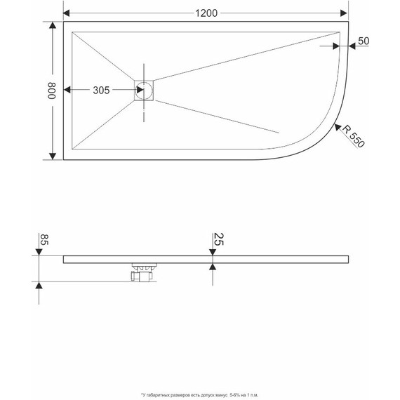 Каменный поддон RGW ST/AR-0128W 120х80 см 16154128-01L - 2 Каменный поддон RGW ST/AR-0128W 120х80 см 16154128-01L фото 2