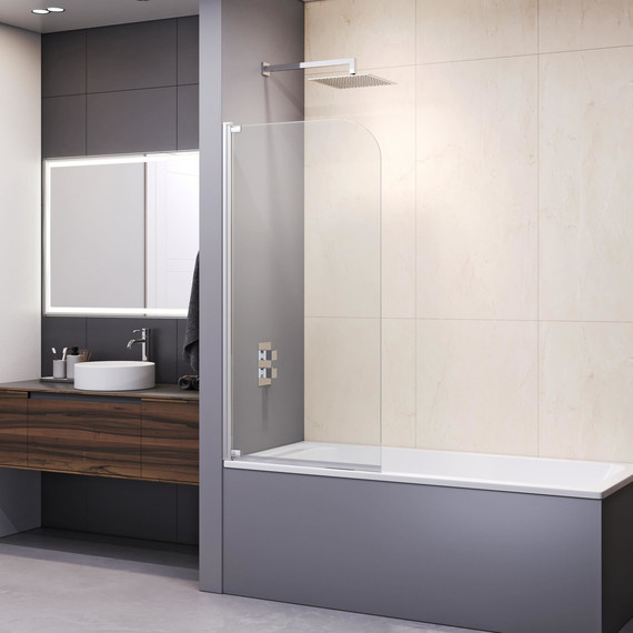 Шторка для ванны RGW SC-01 80 см 03110108-11 (стекло 8 мм), хром/прозрачное фото 4