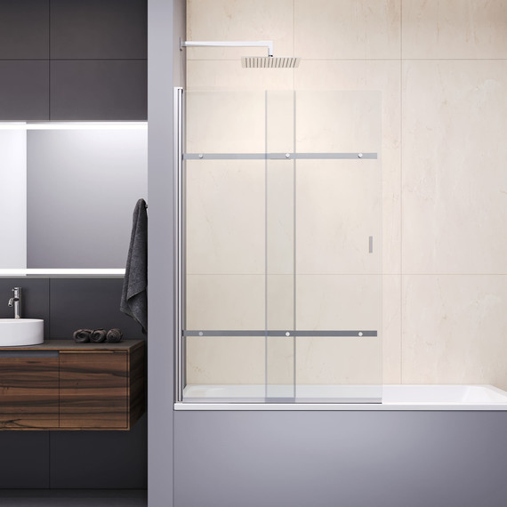 Шторка для ванны RGW SC-44 100 см 03114410-11, хром/прозрачное фото 2