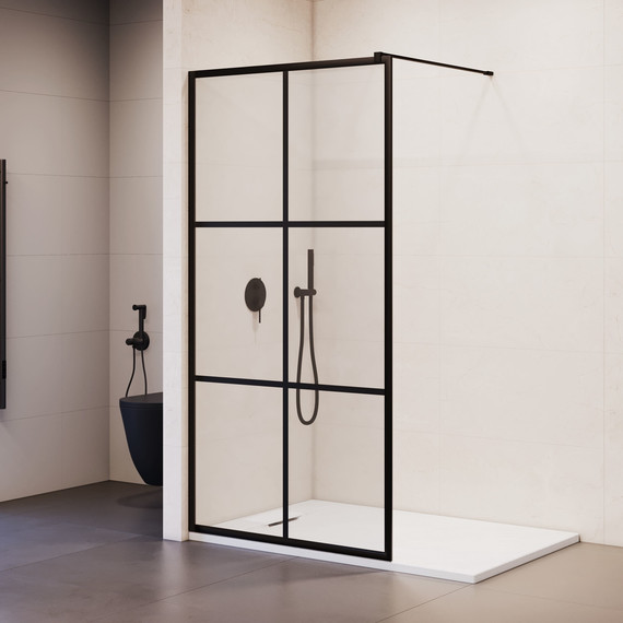 Душевая перегородка RGW WA-11B 120х200 см 32101112-84 с кронштейном в комплекте, черный/прозрачное - 4 Душевая перегородка RGW WA-11B 120х200 см 32101112-84 с кронштейном в комплекте, черный/прозрачное фото 4