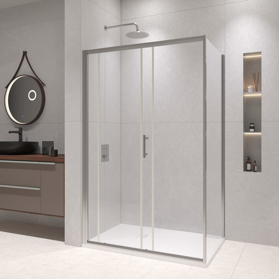 Душевое ограждение RGW PA-145 100х90 см 020814590-11, хром/прозрачное фото 3