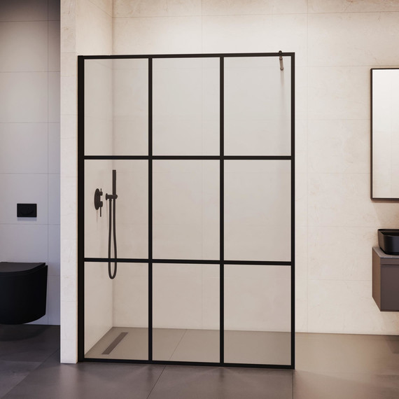 Душевая перегородка RGW WA-011B 100x195 см 35101100-84 (стекло 8 мм) с кронштейном в комплекте, черный/прозрачное - 5 Душевая перегородка RGW WA-011B 100x195 см 35101100-84 (стекло 8 мм) с кронштейном в комплекте, черный/прозрачное фото 5