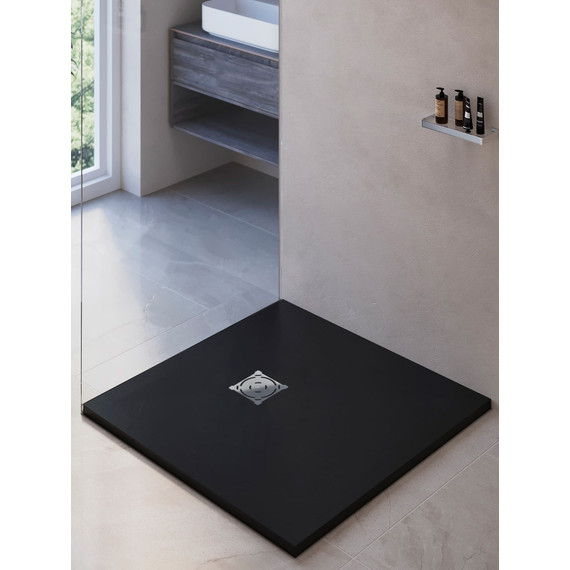 Каменный поддон RGW ST-0100G 100x100 см 16152100-02, графит фото 6