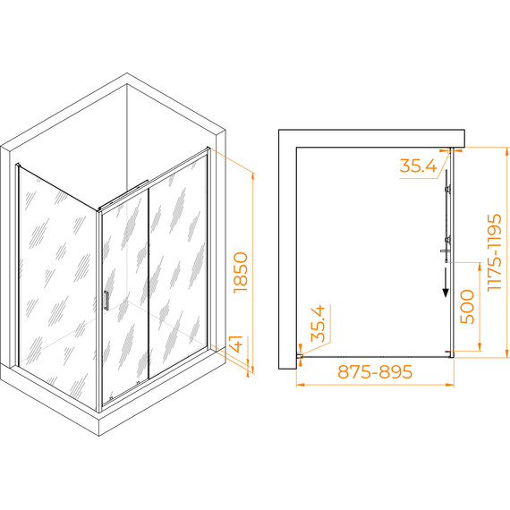 Душевое ограждение RGW PA-145 120х90 см 020814592-11, хром/прозрачное фото 7