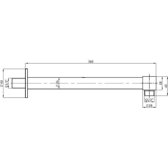 Кронштейн стеновой RGW SP-121B 360 мм 21140421-04, черный фото 2