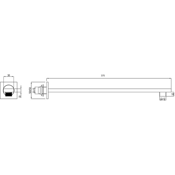 Кронштейн стеновой RGW SP-122B 375 мм 21140422-04, черный фото 2