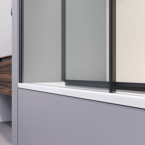 Шторка для ванны RGW SC-45B 180 см 34114518-14, черный/прозрачное - 5 Шторка для ванны RGW SC-45B 180 см 34114518-14, черный/прозрачное фото 5