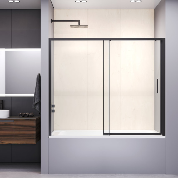 Шторка для ванны RGW SC-45B 180 см 34114518-14, черный/прозрачное - 2 Шторка для ванны RGW SC-45B 180 см 34114518-14, черный/прозрачное фото 2