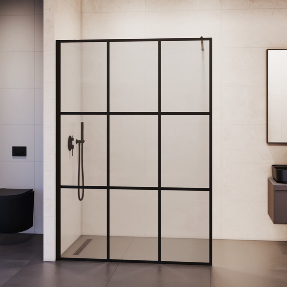 Душевая перегородка RGW WA-111B 120x195 см 411011112-84 (стекло 8 мм) с кронштейном в комплекте, черный/прозрачное - 5 Душевая перегородка RGW WA-111B 120x195 см 411011112-84 (стекло 8 мм) с кронштейном в комплекте, черный/прозрачное фото 5