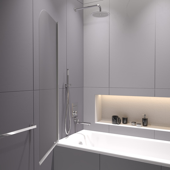 Шторка для ванны RGW SC-109 60 см 411110906-11, хром/прозрачное - 3 Шторка для ванны RGW SC-109 60 см 411110906-11, хром/прозрачное фото 3