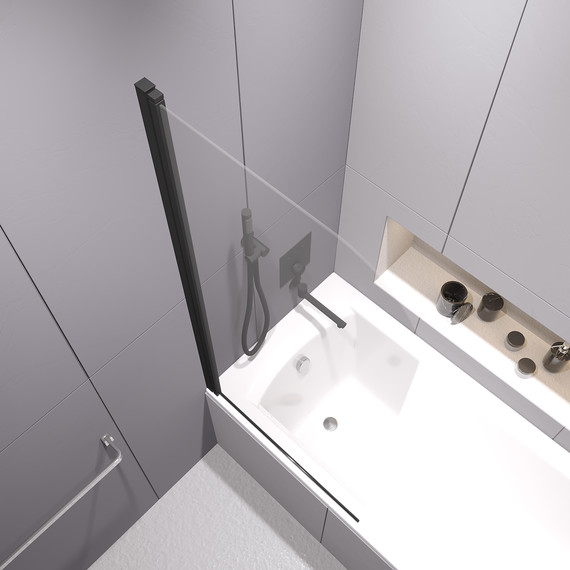 Шторка для ванны RGW SC-109 60 см 411110906-14, чёрный/прозрачное - 5 Шторка для ванны RGW SC-109 60 см 411110906-14, чёрный/прозрачное фото 5