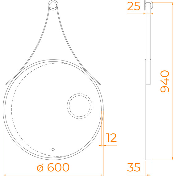 Зеркало RGW MR-01 60 см 72440301-04 - 3 Зеркало RGW MR-01 60 см 72440301-04 фото 3