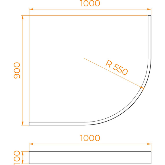 Панель для душевого поддона RGW GWS-41 100x90 см 03231490-41 фото 2