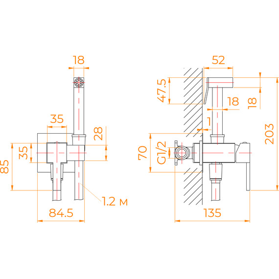 Набор для гигиенического душа RGW Shower Panels SP-212Gr 581408212-11, серый - 5 Набор для гигиенического душа RGW Shower Panels SP-212Gr 581408212-11, серый фото 5