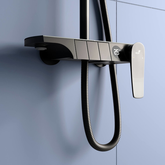 Душевая стойка RGW SP-33B 51140133-04, черный матовый - 7 Душевая стойка RGW SP-33B 51140133-04, черный матовый фото 7