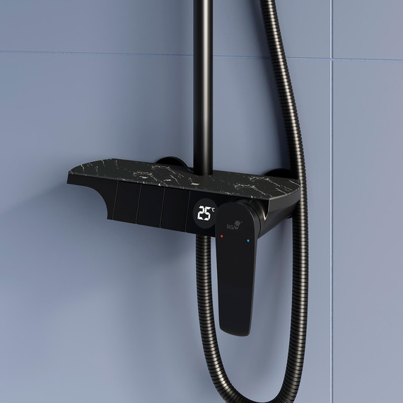 Душевая стойка RGW SP-33B 51140133-04, черный матовый - 6 Душевая стойка RGW SP-33B 51140133-04, черный матовый фото 6