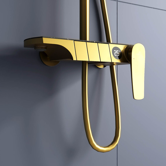 Душевая стойка RGW SP-33G 51140133-06, золото фото 6