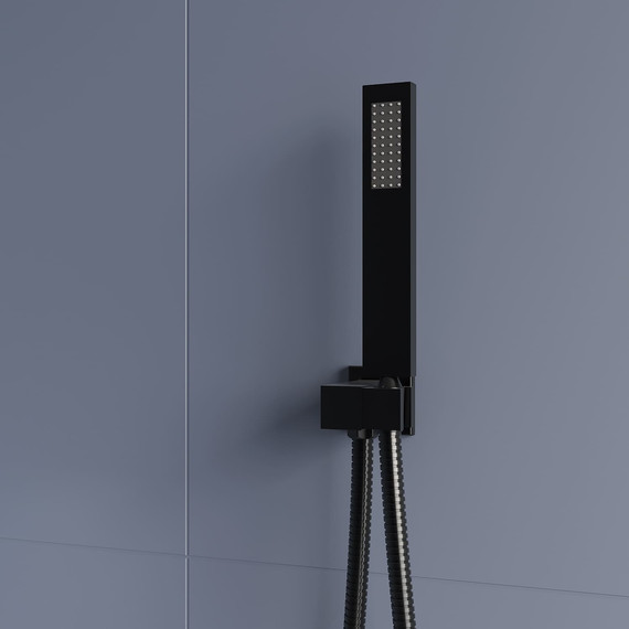 Душевая система для ванны с термостатом RGW SP-371B 511408371-04, черный матовый фото 6