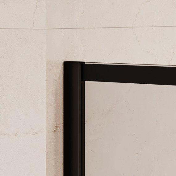 Душевая перегородка RGW WA-012B 90x200 см 35101290-84 (стекло 8 мм) с кронштейном в комплекте, чёрный/прозрачное фото 6