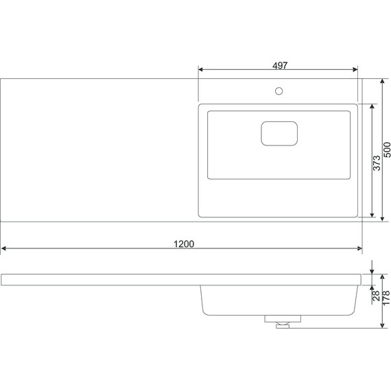 Тумба напольная с раковиной Mirsant Soho quadro 120 см R (раковина Fly2), белый фото 9