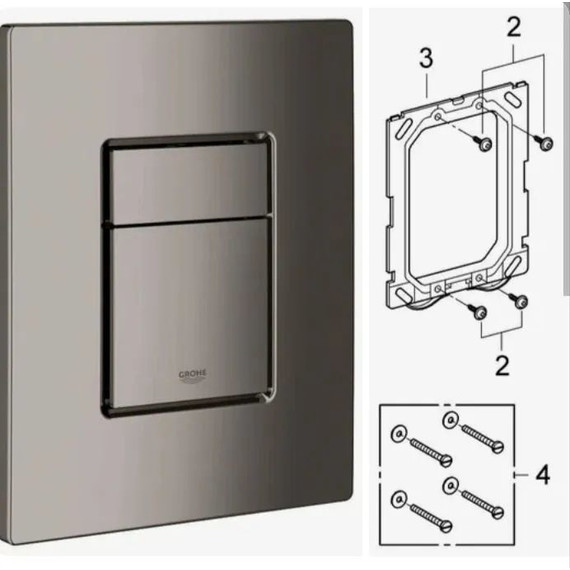 Кнопка смыва Grohe Skate Cosmopolitan 38732ALO, оружейная сталь фото 4