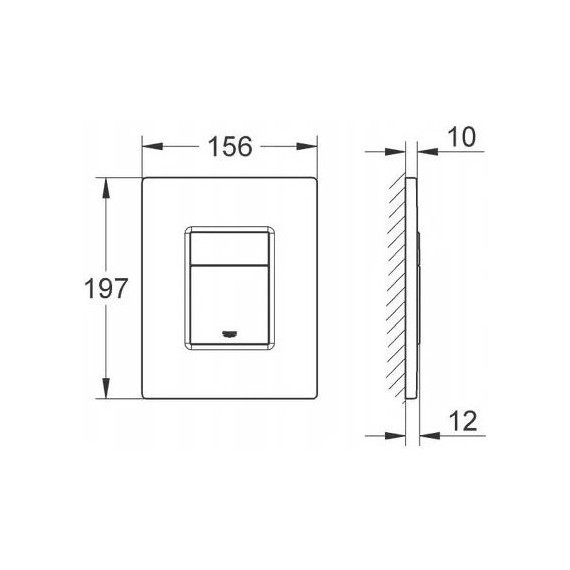 Кнопка смыва Grohe Skate Cosmopolitan 38732A00, графит матовый фото 8