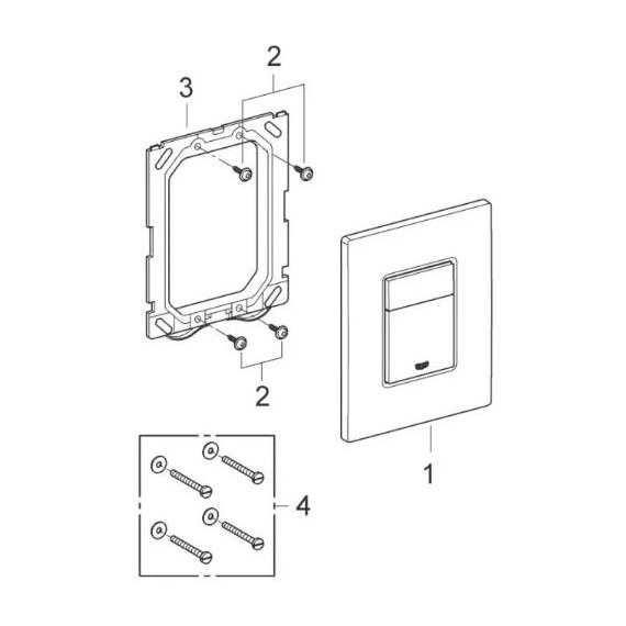Кнопка смыва Grohe Skate Cosmopolitan 38732SHO, белая глянцевый фото 4