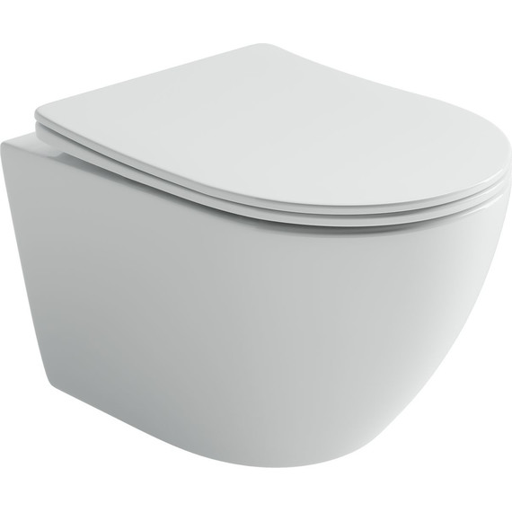 Унитаз подвесной безободковый Ceramicanova Uno CN11001T (система смыва Торнадо) с крышкой микролифт, Цвет производителя: белый фото 2