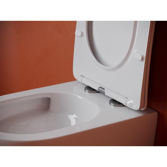 Унитаз подвесной безободковый Ceramicanova Uno CN11001T (система смыва Торнадо) с крышкой микролифт, Цвет производителя: белый фото 6