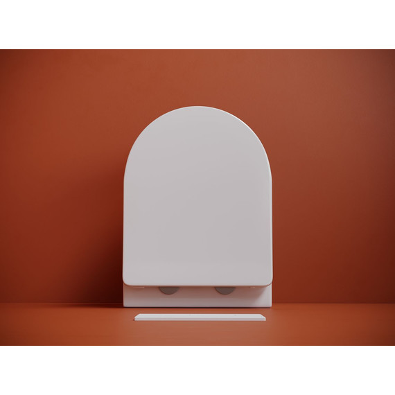 Унитаз подвесной безободковый Ceramicanova Uno CN11001T (система смыва Торнадо) с крышкой микролифт, Цвет производителя: белый фото 7