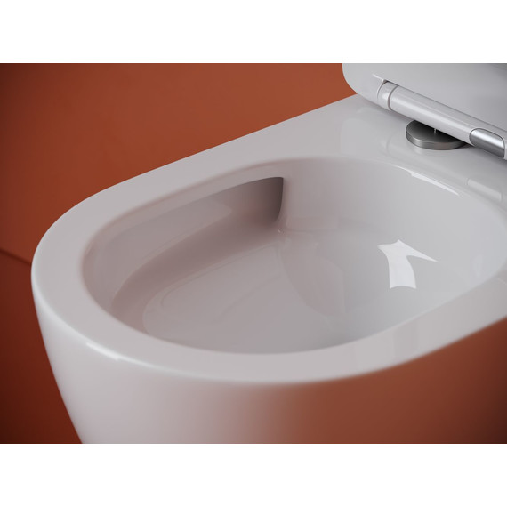 Унитаз подвесной безободковый Ceramicanova Uno CN11001T (система смыва Торнадо) с крышкой микролифт, Цвет производителя: белый фото 8