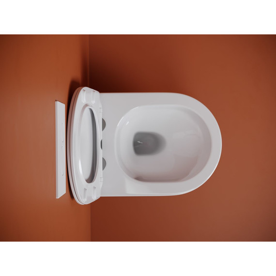 Унитаз подвесной безободковый Ceramicanova Uno CN11001T (система смыва Торнадо) с крышкой микролифт, Цвет производителя: белый фото 9