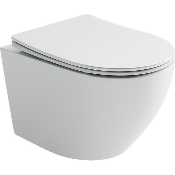 Унитаз подвесной безободковый Ceramicanova Uno Rimless CN11001 с крышкой микролифт, Цвет производителя: белый фото 