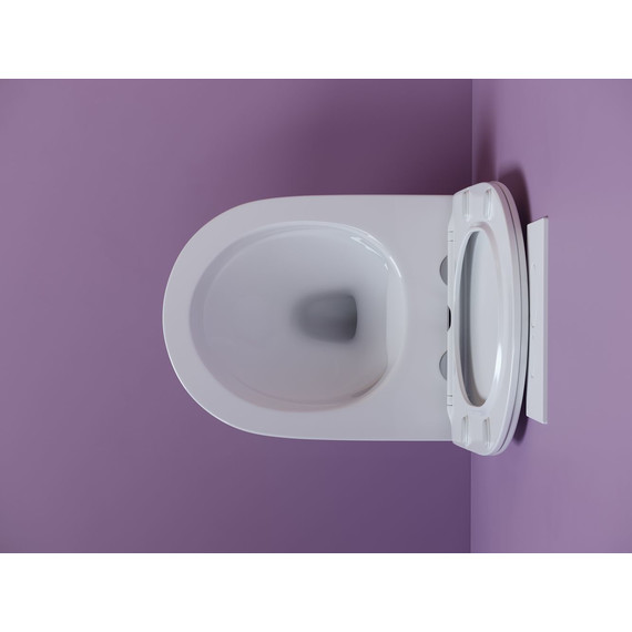 Унитаз подвесной безободковый Ceramicanova Uno Rimless CN11001 с крышкой микролифт, Цвет производителя: белый фото 5