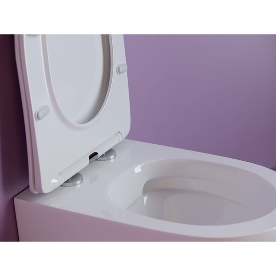 Унитаз подвесной безободковый Ceramicanova Uno Rimless CN11001 с крышкой микролифт, Цвет производителя: белый фото 7