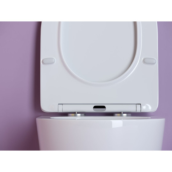 Унитаз подвесной безободковый Ceramicanova Uno Rimless CN11001 с крышкой микролифт, Цвет производителя: белый фото 8