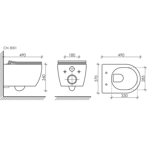 Унитаз подвесной безободковый Ceramicanova Play Rimless CN3001 (система смыва Торнадо) с крышкой микролифт, Цвет производителя: белый фото 8
