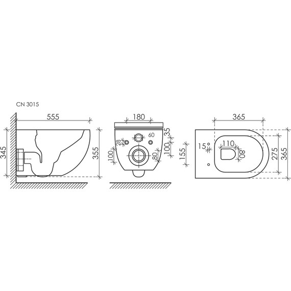 Унитаз подвесной безободковый Ceramicanova Long Rimless CN3015 с крышкой микролифт фото 7